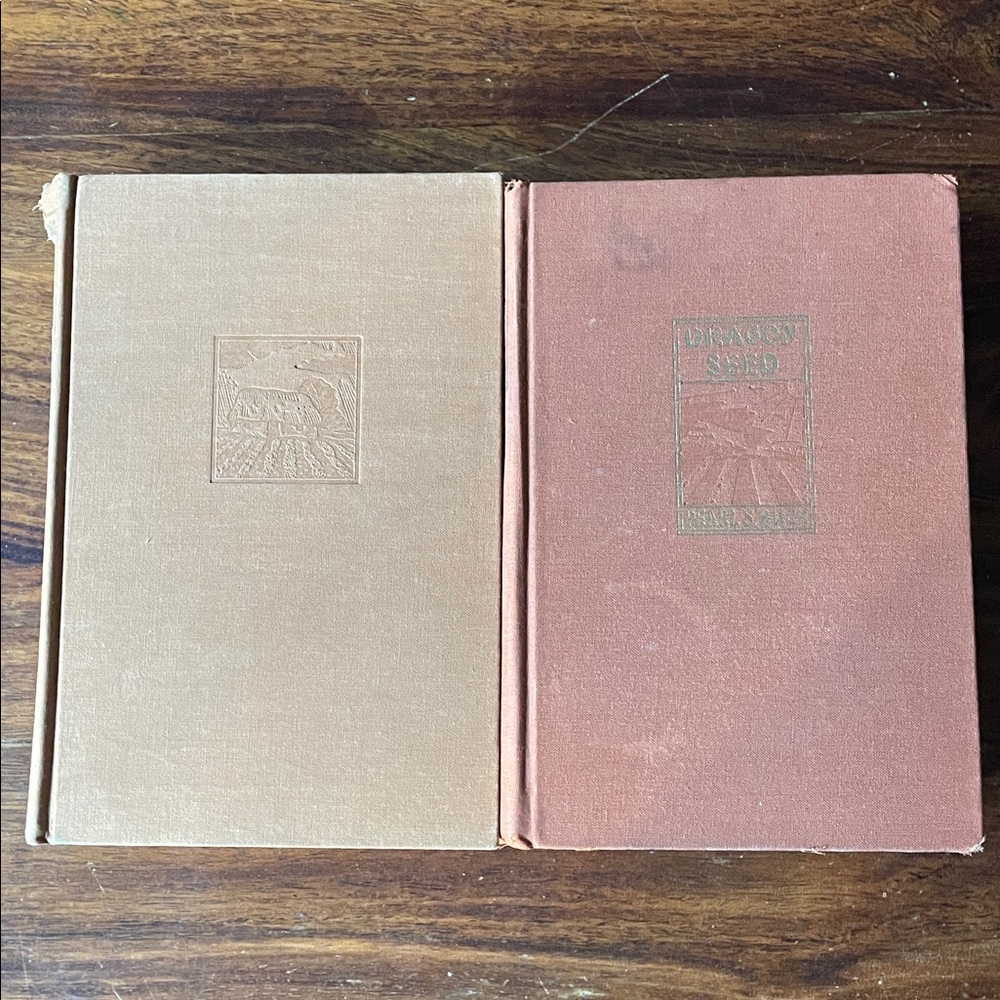 2 PEARL S BUCK Vintage Distressed Books Fighting Angel + Dragon Seed - Picture 5 of 14